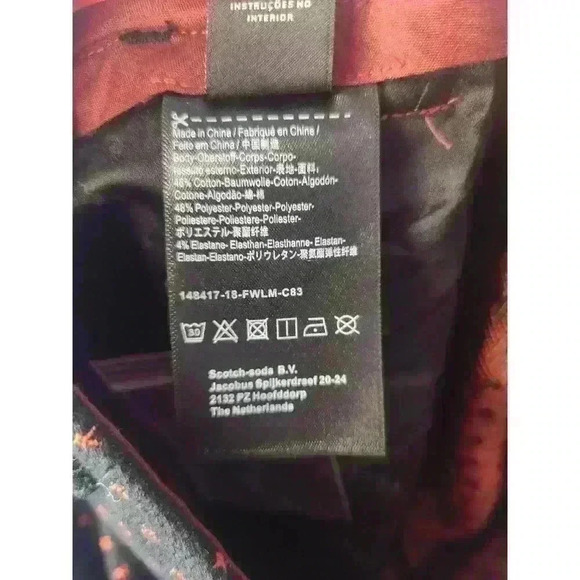 Scotch & Soda Star Jacquard Pant Size Small NWT - Picture 9 of 9